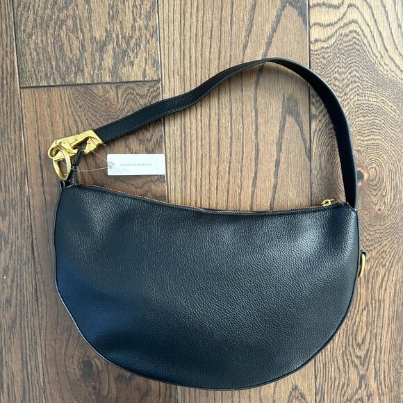 Faux-Leather Rounded Buckle Slouchy Bags: NWT - Picture 6 of 13